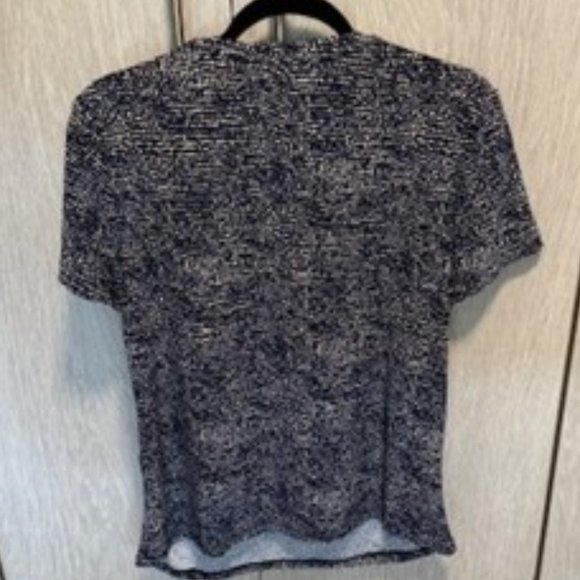 Anne Klein Navy Patterned Blouse Size Large - Picture 4 of 6